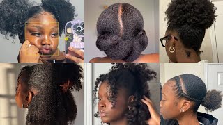 2024💖✨Easy and Elegant Natural 4C hairstyles 4cnaturalhair naturalhair [upl. by Netsuj]