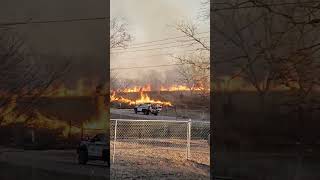 Fire Next to Our Backyard Prescribed Burning on Pasture fire [upl. by Gardell]