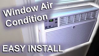 ❄️ Installing a Window Air Conditioning Unit  How to DIY [upl. by Refitsirhc]