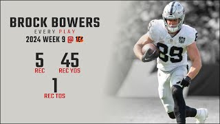 Brock Bowers Week 9 Replay Every Target and Catch  Cincinnati Bengals [upl. by Airyt]