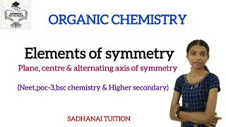 Elements of symmetry plane of symmetry centre of symmetryaxis of symmetry Tamil explanation [upl. by Mudenihc]