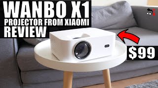 WANBO X1 REVIEW 2021 Xiaomi Projector Under 100 [upl. by Lazarus]