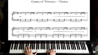 Game of Thrones Theme  Easy Piano Tutorial [upl. by Sloane]