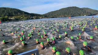 Départ du triathlon XL de Gérardmer Je vois la Vie En Vosges Van Rysel [upl. by Ennairda]