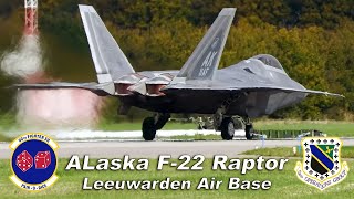 4K Impressive sight F22 RAPTOR Unrestricted takeoff in to the clouds at Leeuwarden [upl. by Dwan]