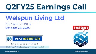 Welspun Living Ltd  Q2FY25  Earnings Conference Call  concall concallshorts welspunindia [upl. by Ratha]