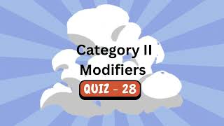 Category II codes  Modifiers  Performance Exclusion  Medical Coding Quiz  28  Dr Rams Academy [upl. by Odine]