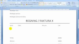 Sådan skriver du en regning eller faktura [upl. by Rebmetpes]