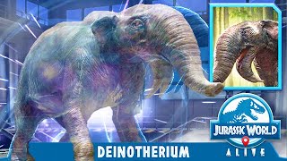 NEW RARE DEINOTHERIUM UNLOCKED JURASSIC WORLD ALIVE [upl. by Yriek]