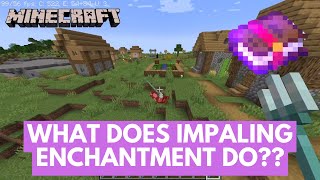 What Does Impaling Enchantment do on Minecraft 2024  Minecraft Tutorial [upl. by Harli602]