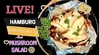 ASMR Cooking ▪︎HAMBURG Wrapped in foil▪︎Healthy Salad▪︎asmr satisfying fyp asmrsounds [upl. by Sungam]