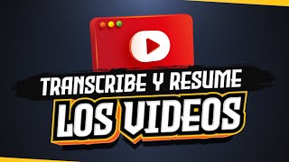 Transcribir y resumir un video de youtube fácil rápido y GRATIS Sin instalar nada con IA [upl. by Noelyn]