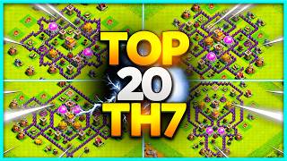 New BEST TH7 BASE WARTROPHY Base Link 2024 Top20 Clash of Clans  Town Hall 7 Farming Base [upl. by Syck]