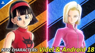 NEW DLC PACK 17 OFFICIAL NEW CHARACTERS REVEALED VIDEL DB SUPER amp ANDROID 18 DB SUPER [upl. by Smith742]