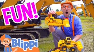 PLAY and LEARN Construction Vehicles with Blippi  Children Toys  Educational Videos For Kids [upl. by Richers]