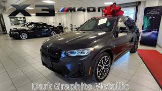 NEW ARRIVAL 2023 BMW X3 M40i Dark Graphite Metallic on Black Sensatec [upl. by Harrod]