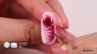 Bluesky Blossom Gel  Nail Art Tutorial  Floral Nails [upl. by Lennox146]