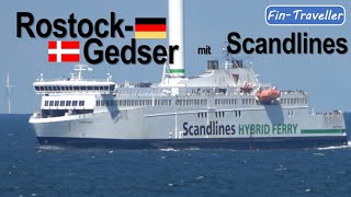 Scandlines Ostseefähre quotBerlinquot Rostock  Gedser mit Flettner Rotor Tagestour Schiffsrundgang [upl. by Hinch]