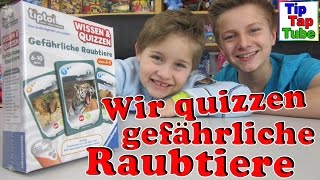 tiptoi Spiel Wissen amp Quizzen Gefährliche Raubtiere Unboxing und spielen Ravensburger Kinderkanal [upl. by Ttennaej600]