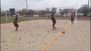 vóleibol playa saques recepción voleo y remate [upl. by Aubreir]