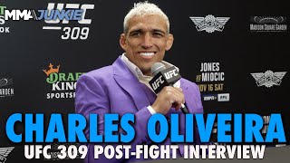 Charles Oliveira Reacts to Michael Chandlers Many Fouls Ready for Title Shot  UFC 309 [upl. by Shinberg943]