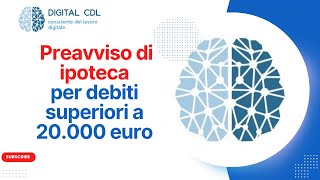 Sai cosè il preavviso di ipoteca [upl. by Oibaf]