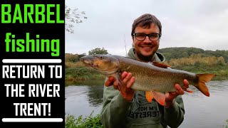 BARBEL FISHING catching BARBEL with BOILIES on the RIVER TRENT [upl. by Rammus37]