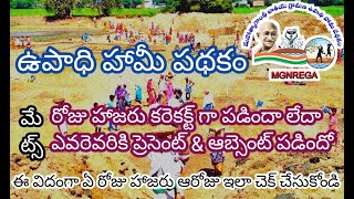 Upadi Hami Karuvu Pani Attendance check MGNREGA Attendence Check Telugumgnreganregaupadihami [upl. by Airdnahc]