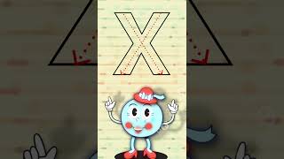 How to write Letter X I Letter Tracing alphabet X for Kids I Cartoon animation kidslearning kids [upl. by Fayre]