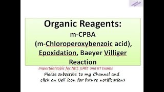 m Chloroperoxybenzoic acid Epoxidation Baeyer Villiger Reaction [upl. by Noremak]