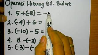 Operasi hitung bilangan bulat negatif dan positif [upl. by Ailedo905]