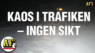 Snökaos i trafiken – flera olyckor [upl. by Dnob]