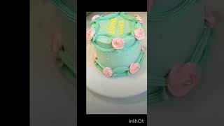 easy step nozzle used cream cake😍✋🤔cakedecorationideas ytshortsvideo ytfeed [upl. by Goddord]