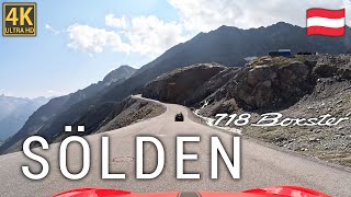 Driving Ötztal Glacier Road  PORSCHE 718 Boxster  Austria 4K [upl. by Joachima]