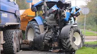 Tractor total loss na ernstig ongeluk Mozartlaan [upl. by Sharlene893]