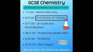 GCSE Chemistry Live Tutoring [upl. by Tania]