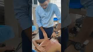 Scapula adjustment chiropractic chiropractor surat shorts backpain Call 9662502748 [upl. by Corabel]