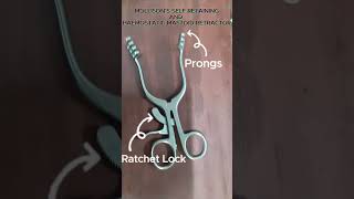 ENT INSTRUMENTSMOLLISONS MASTOID RETRACTOR INTROUSE otorhinolaryngology instrument shorts [upl. by Highams]