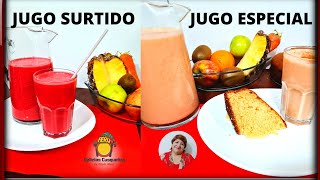 JUGO ESPECIAL Y JUGO SURTIDO PERUANO SALUDABLE NUTRITIVO FACÍL RAPIDO DELICIAS CUSQUEÑAS PERÚ [upl. by Healion]