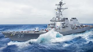 Life Inside Gigantic US Navy Destroyer Ship Battling Massive Waves [upl. by Lanaj]