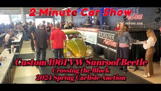 1961 VW Sunroof Beetle Custom at 2024 Spring Carlisle Auction shorts short shortsyoutube [upl. by Alli875]