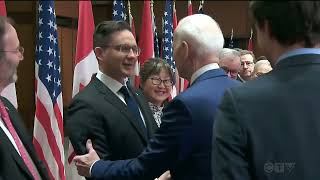 Conservative Leader Pierre Poilievre introduces himself to US President Joe Biden [upl. by Akenit]