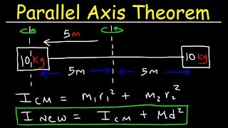 Parallel Axis Theorem amp Moment of Inertia  Physics Practice Problems [upl. by Kiryt]