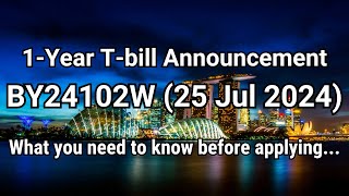 1Year Tbill BY24102W 25 Jul 2024 Announcement [upl. by Aikat]