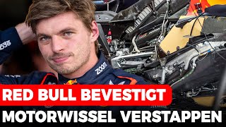 Red Bull bevestigt motorwissel Verstappen Gridstraf onvermijdelijk  GPFans News [upl. by Ashbaugh]