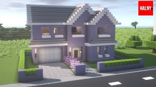 Suburban house in Minecraft  Tutorial [upl. by Kotz]