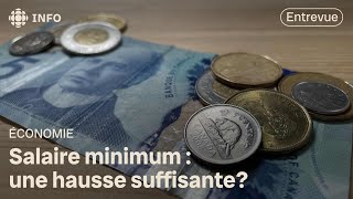 Le salaire minimum au Québec passe à 1575   Dabord linfo [upl. by Llabmik]