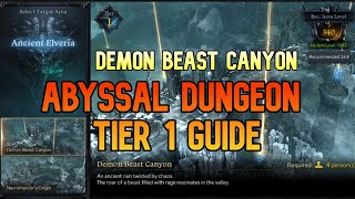 Demon Beast Canyon Guide  Lost Ark Tier 1 Abyssal Dungeon [upl. by Nana]