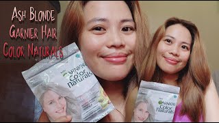 I COLOR MY HAIR TO ASH BLONDE GARNIER HAIR COLOR NATURALS DIY JOAHNA JOY [upl. by Yttik]