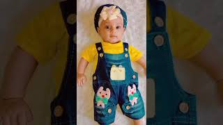 Three months baby girl 😍💓threemonthsold 3monthbaby bollywood song music hindisong [upl. by Frasco]